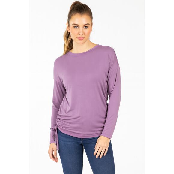 Lululemon SZ 8 Side Cinch Long Sleeve Crew Wisteria Purple - Picture 1 of 8